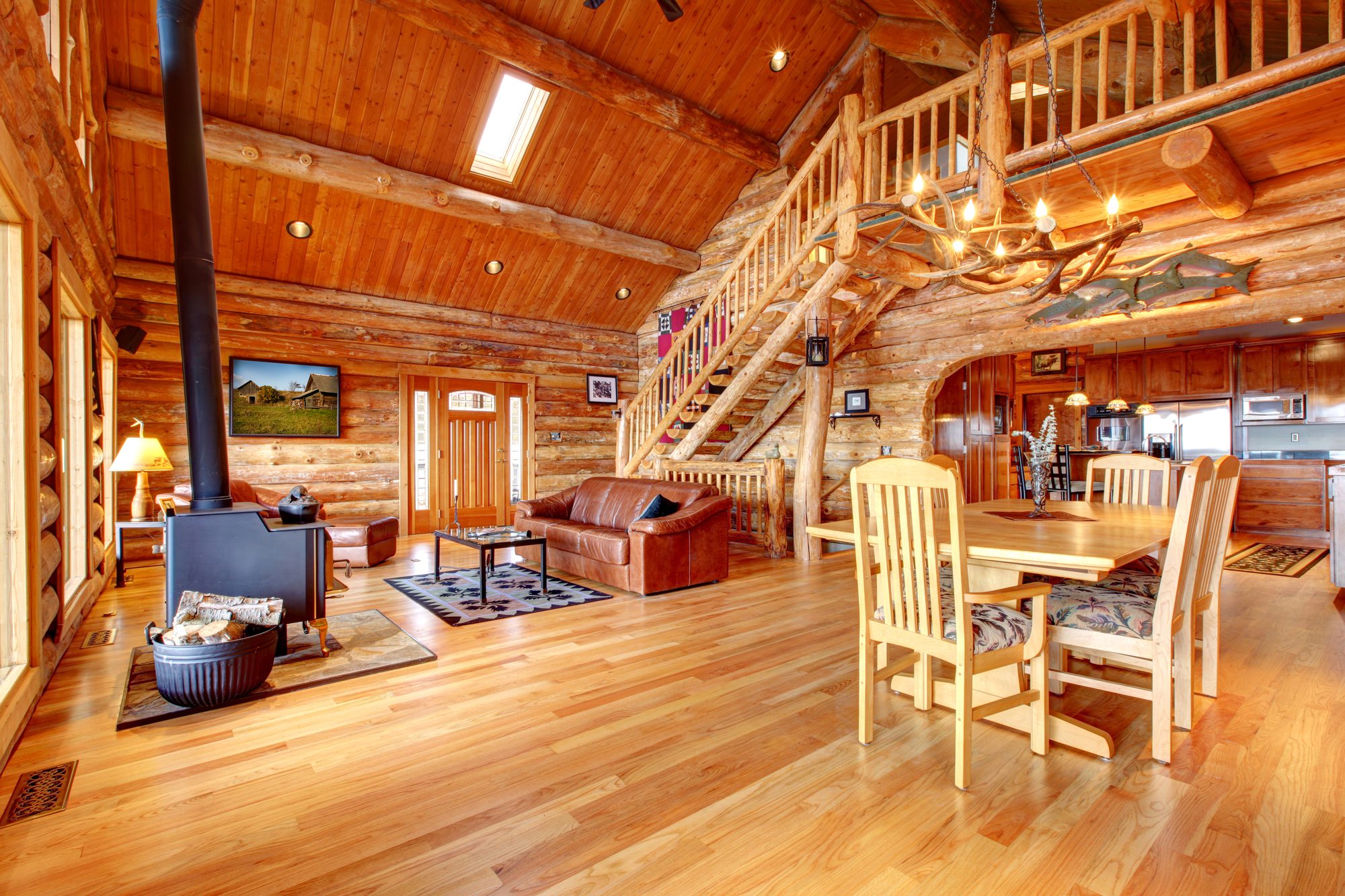 Log House Living Room